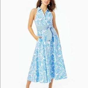 NWT Lilly Pulitzer chrisella stretch shirt dress